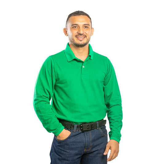 Camiseta Tipo Polo Manga Larga